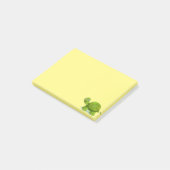 Post-it® Tortue mignonne sur fond jaune (Incliné)