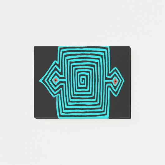 Post-it® Tortue Mola Panama - Noir Bleu (Devant)