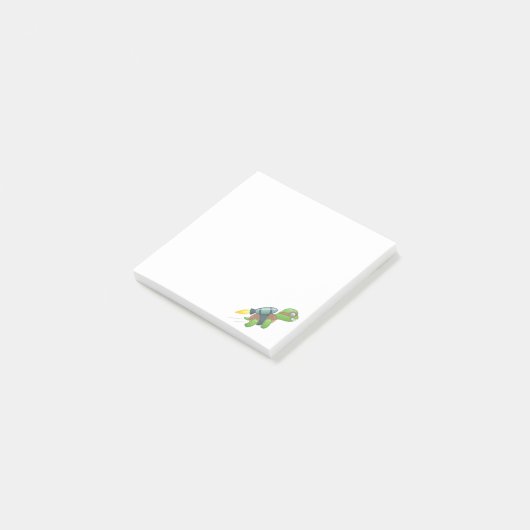 Post-it® Tortue volante avec un Jetpack (Incliné)