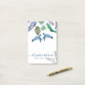 Post-it® Tortues de mer Mariage bleu jaune (Sur un bureau)