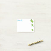 Post-it® Tortues de mer mignonnes & Calligraphie (Sur un bureau)