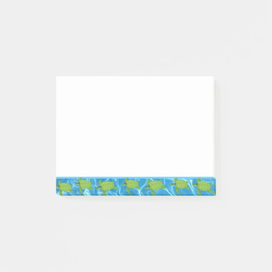 Post-it® Tortues de mer mignonnes sur l'eau (Devant)