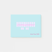 Post-it® Touches de machine à sténographe violet (Devant)