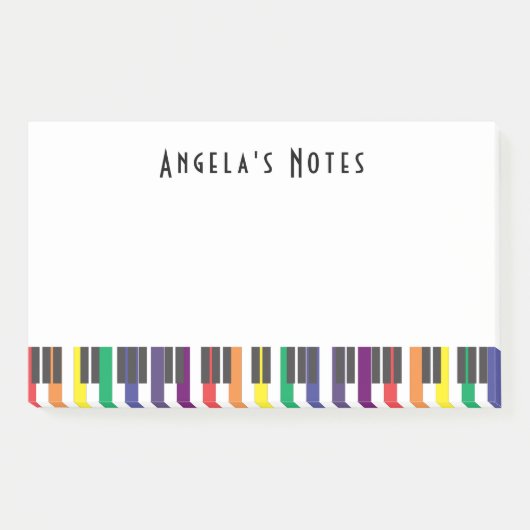 Post-it® Touches de piano arc-en-ciel (Devant)