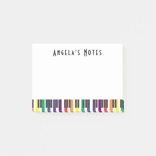 Post-it® Touches de piano arc-en-ciel (Devant)