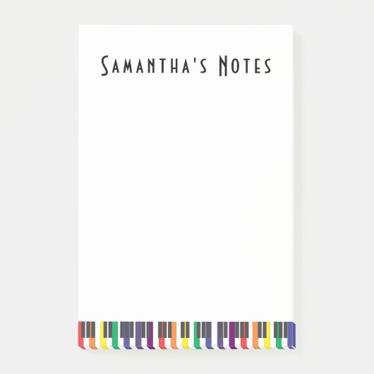 Post-it® Touches de piano arc-en-ciel, verticales (Devant)