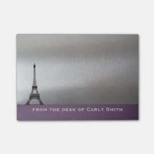 Post-it® Tour Eiffel pourpre argenté de Paris personnalis