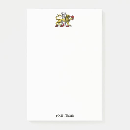 Post-it® Tour Lion Fleur de Lis Crest Emblem C (Devant)