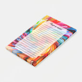 Post-it® Tourbillon Moderne Abstrait Arc-en-Ciel Vibrant (Incliné)