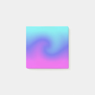 Post-it® Tourbillon ondulé rose violet bleu aqua Color Flow
