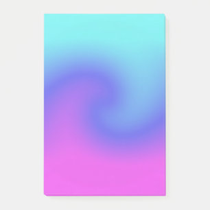 Post-it® Tourbillon ondulé rose violet bleu aqua Color Flow