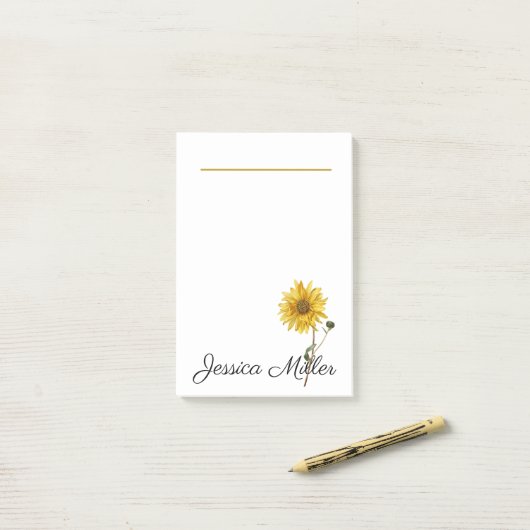 Post-it® Tournesol (Sur un bureau)