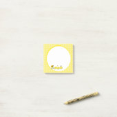 Post-it® Tournesol à l'aquarelle avec papillons (Sur un bureau)