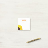 Post-it® tournesol customisé (Sur un bureau)