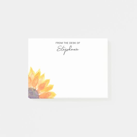 Post-it® Tournesol Du Bureau De Customisé (Devant)