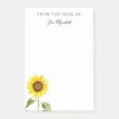 Post-it® Tournesol Floral Custom Ajouter votre propre nom F (Devant)