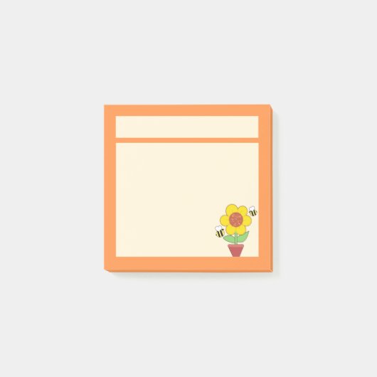 Post-it® Tournesol Orange Et Jaune (Devant)