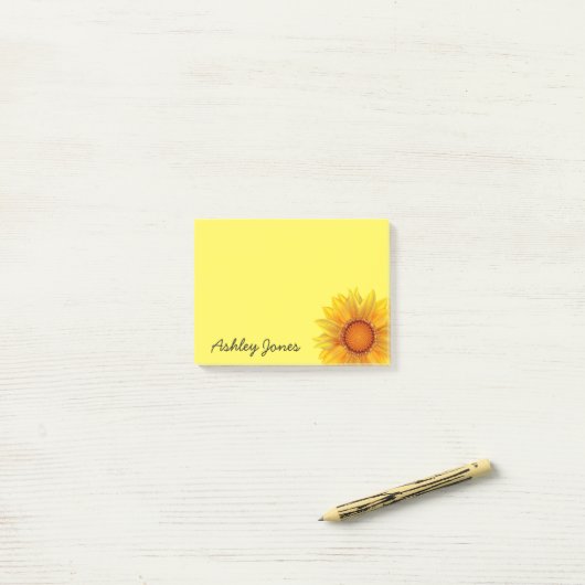 Post-it® Tournesol post-it-notes (Sur un bureau)