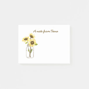 Post-it® Tournesols Dans Un Mason Jar Post-It Notes