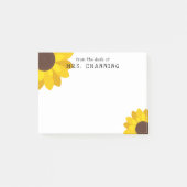 Post-it® Tournesols du bureau de l'enseignant (Devant)