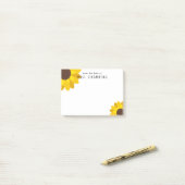 Post-it® Tournesols du bureau de l'enseignant (Sur un bureau)