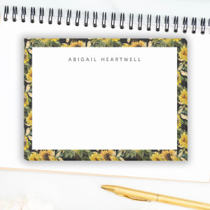 Post-it® Tournesols Jaunes Motif Floral Ajoutez Votre Nom