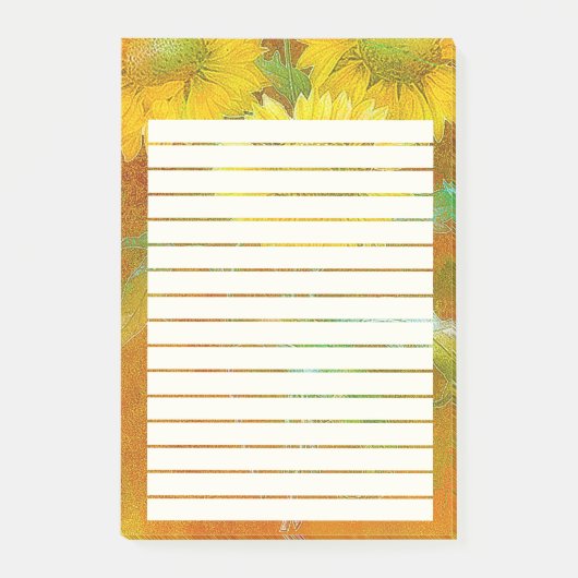 Post-it® Tournesols peints doux (Devant)