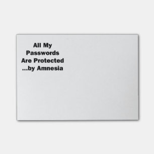 Post-it® Tous mes mots de passe sont protégés… par amn