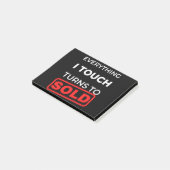 Post-it® Tout Ce Que J'Ai Touché Se Vend (Incliné)