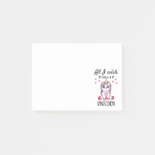 Post-it® Tout ce que je souhaite est une Licorne
