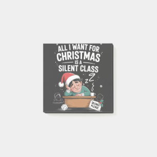 Post-it® Tout ce que je veux pour Noël est un professeur de