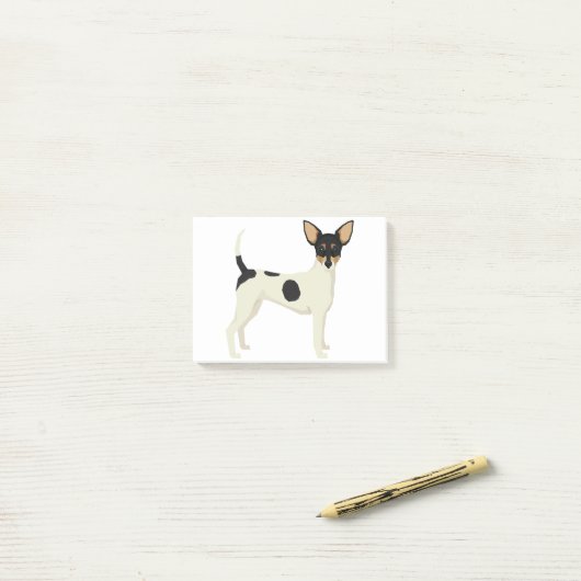 Post-it® Toy Fox Terrier (Sur un bureau)