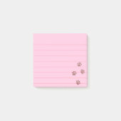 Post-it® Traces Paw Chien Rose Perturbées 3x3 (Devant)