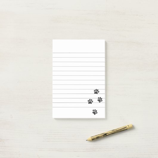 Post-it® Traces Paw Dog Distresse (Sur un bureau)