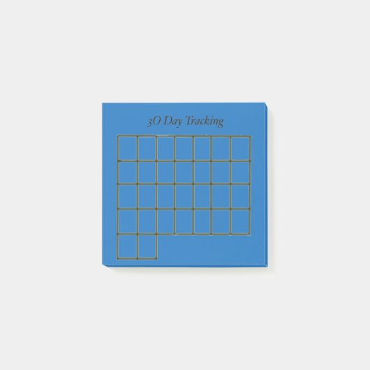 Post-it® Tracker 30 jours Bleu Notes (Devant)