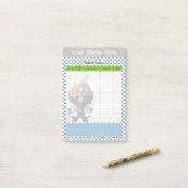 Post-it® Tracker de mignon docteur Gnome à thème mal de têt (Sur un bureau)