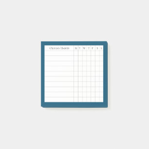 Post-it® Tracker Habit personnalisé dans Ocean Blue