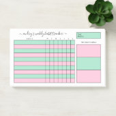 Post-it® Tracker hebdomadaire Mint & Pink (Bureau)