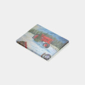 Post-it® Tracteur antique à une ferme d'arbre de Noël (Incliné)