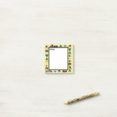Post-it® Trains, Plains et Voitures de Garçons Monogrammés (Sur un bureau)