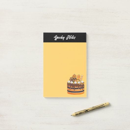 Post-it® Traitements d'Halloween éffrayants (Sur un bureau)