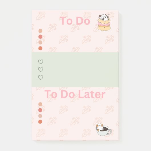 Post-it® Traitez les chats (Devant)