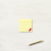 Post-it® Tranche de pastèque douce Dessin Liné 3x3 (Sur un bureau)