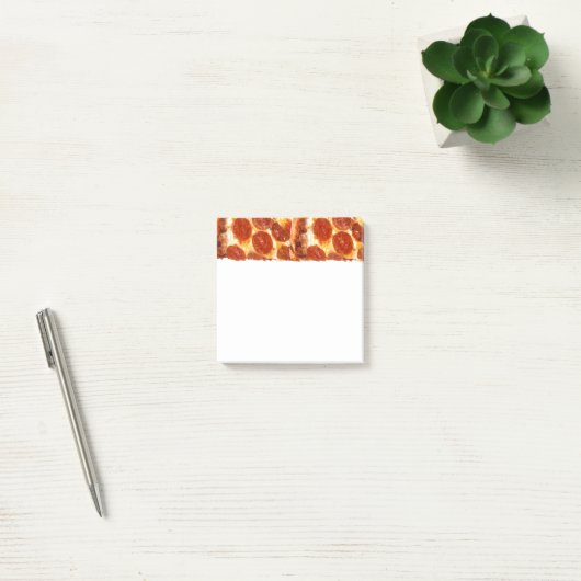 Post-it® Tranche de pizza pepperoni classique de SlipperyJo (Bureau)