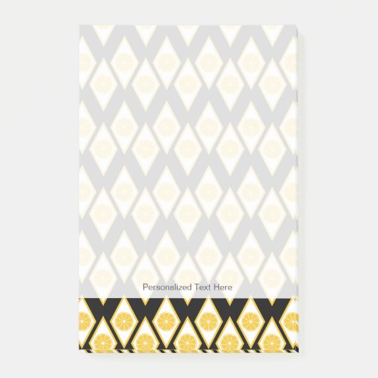 Post-it® Tranches d'agrume dans le motif moderne de diamant (Devant)
