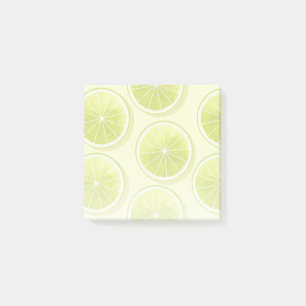 Post-it® Tranches de chaux sur Jaune clair