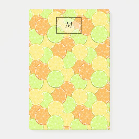 Post-it® Tranches d'orange, citron, chaux (Devant)