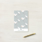 Post-it® Tranquille grues japonaises & Gingko Feuilles pers (Sur un bureau)