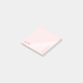 Post-it® transparence de l'instruction monogramme rouge (Incliné)