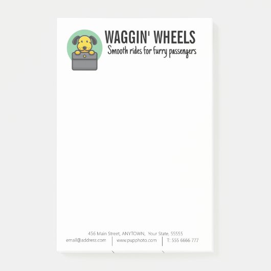 Post-it® Transport de chiens - Personnalisé (Devant)